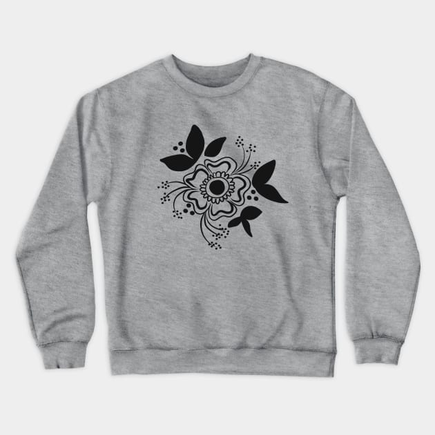 Henna Flower Crewneck Sweatshirt by MoodyCarp